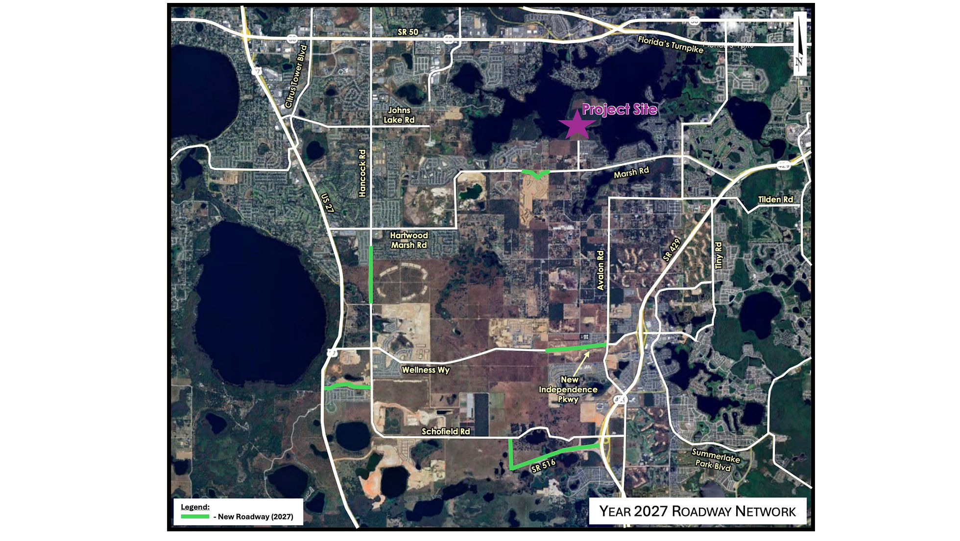 Year 2027 Roadway Network map