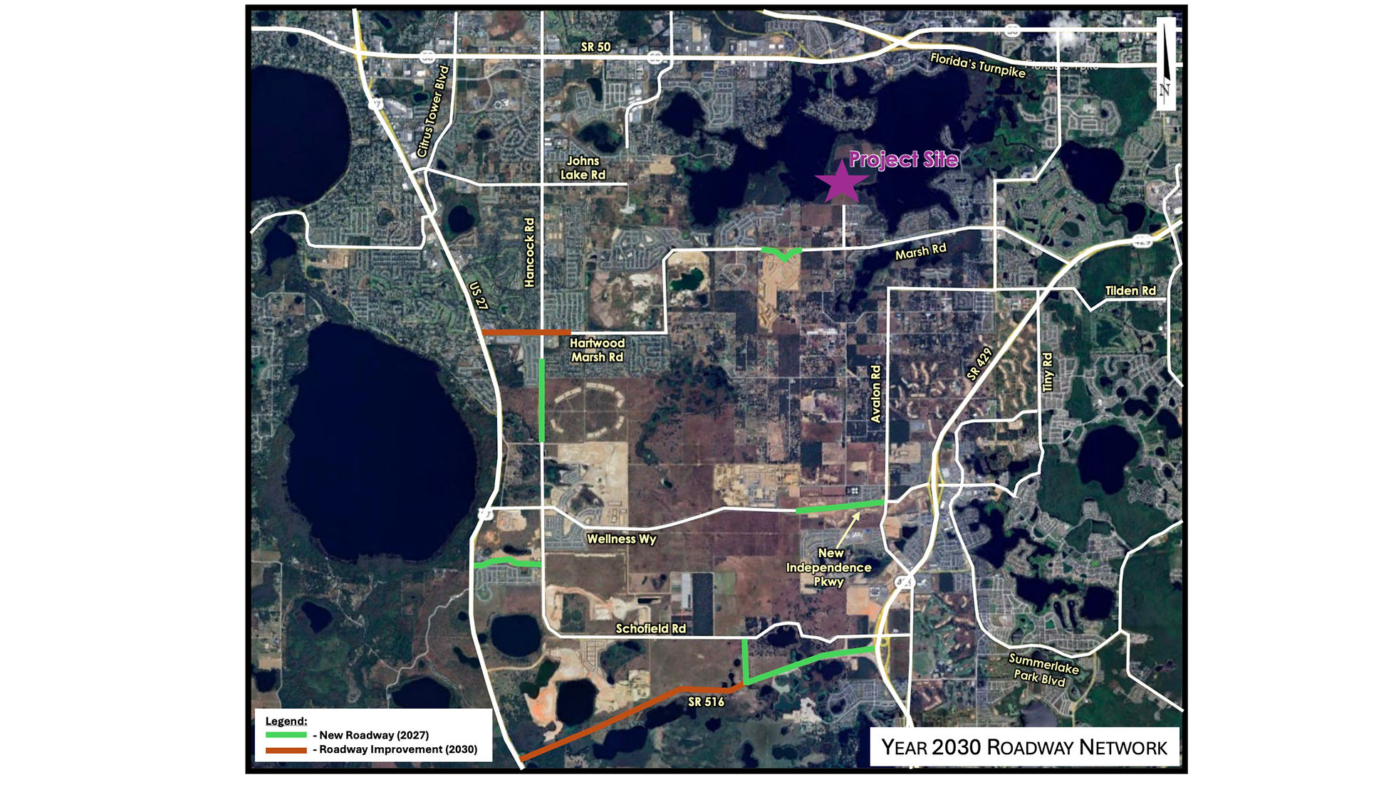 Year 2030 Roadway Network map
