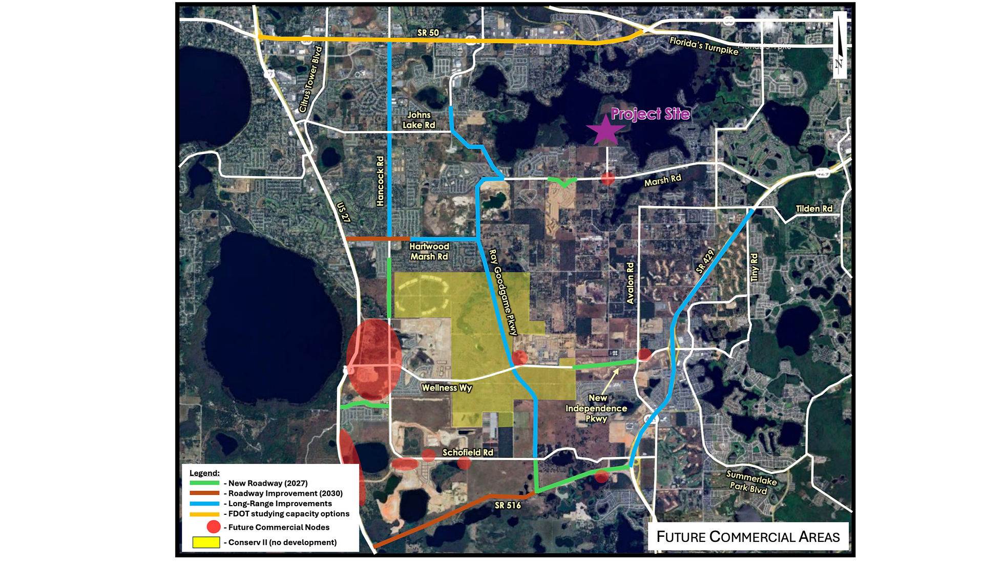 Future Commercial Areas map