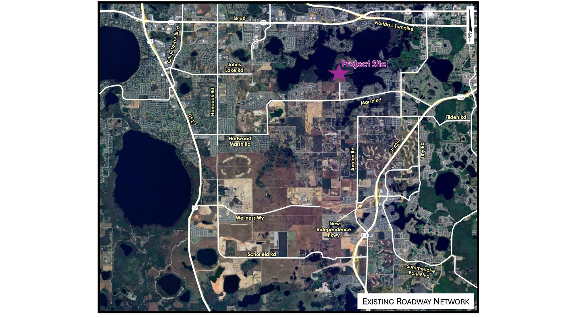 Existing Roadway Network map
